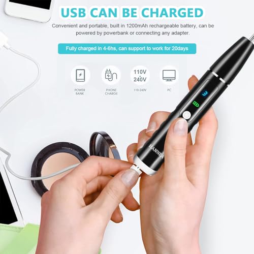 HANNEA® Teeth Whitening Kit Electric Tartar Remover with LED Tooth Cleaning Tool 4 Replaceable Heads and 3 Modes Dental Care for Cleaning Black 2 PCS HANNEA® Teeth Whitening Kit Electric Tartar Remover with LED Tooth Cleaning Tool 4 Replaceable Heads and 3 Modes Dental Care for Cleaning Black 2 PCS